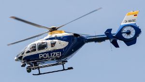 Die Polizei setzte auch einen Hubschrauber in Bondorf ein (Symbolbild). Foto: dpa-Zentralbild