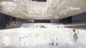 Der Entwurf für das Baden-Württemberg-Haus auf der Weltausstellung im kommenden Jahr in Dubai setzt auf Leichtigkeit. Foto: Arge VONM