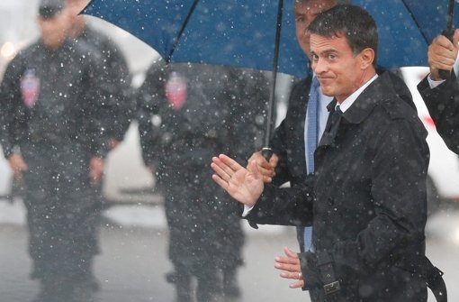 Frankreichs Premier Manuel Valls in Calais. Foto: dpa