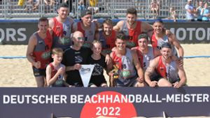 Die Beachhandballer aus Göppingen-Bartenbach vertreten als deutscher Meister den DHB beim europäischen Champions Cup in Portugal. Foto: Imago/kolbert-press//Burghard Schreyer