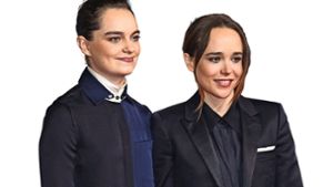 Die Tänzerin und Choreografin Emma Portner (links) und die Schauspielerin Ellen Page bei der Weltpremiere des Films „Flatliners“ im September 2017 in Los Angeles. Foto: AP