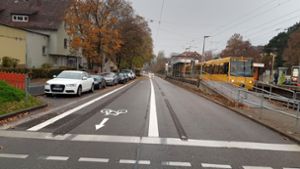 Seit einem Jahr haben Rad- und Autofahrer zwischen Fellbach und Augsburger Platz jeweils eine Spur zur Verfügung. Foto: Stadt Stuttgart