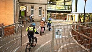 Mit dem Rad zur Schule: geht schneller als zu Fuß, ist aber gefährlicher. Foto: dpa/Bernd Weißbrod