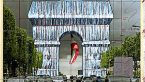 Im Herbst 2021 soll der Triumphbogen in Paris verpackt werden. Foto: Christo/André Grossmann
