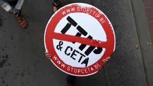 Gegen die Freihandelsabkommen TTIP und Ceta hat sich international Widerstand formiert. Foto: AFP