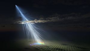 Extrem energiereiche kosmische Strahlung ist im Mai 2023 vom Telescope-Array-Experiment im US-Bundesstaat Utah eingefangen worden. Was es mit diesem  „Amaterasu“-Teilchen auf sich hat, stellt die Astrophysiker vor ein Rätsel. Foto: Osaka Metropolitan University/L-Insight, Kyoto University/Ryuunosuke Takeshige