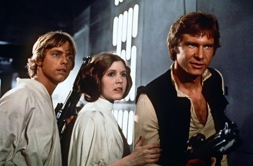 Einige Helden aus den Star-Wars-Filmen: (von links) Luke Skywalker, Prinzessin Leia Organa und Han Solo Foto: dpa