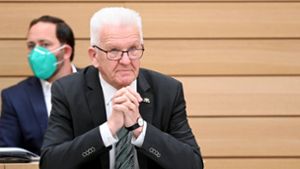 Ministerpräsident Winfried Kretschmann am Mittwoch im Stuttgarter Landtag Foto: dpa/Bernd Weissbrod