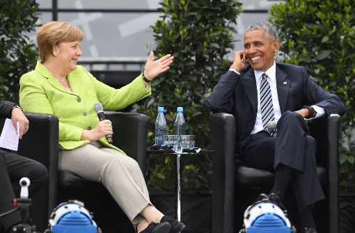 Beim Besuch in Berlin hat sich Barack Obama indirekt gegen Donald Trump positioniert. Foto: dpa