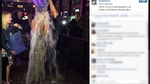 Kräftig gekreischt: Heidi Klum bei ihrer Ice Bucket Challenge. Foto: instagram.com/heidiklum