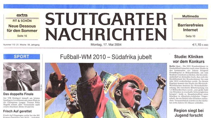Heute vor 20 Jahren in den Stuttgarter Nachrichten