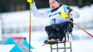 Paralympics-Siegerin Anja Wicker auf dem Weg zu Gold im Biathlon-Sprint bei der Para-Ski-WM in Norwegen im Januar 2022. Foto: imago images/Ralf Kuckuck/Ralf Kuckuck via www.imago-images.de