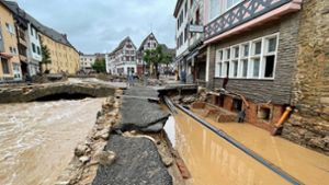Vor allem der Westen und Südwesten (hier Bad Münstereifel) ist von dem Unwetter schwer betroffen. Foto: dpa/B&S