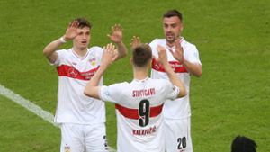 Wird es beim VfB Stuttgart im Bundesliga-Endspurt Grund zur Freude geben? Foto: imago images/Avanti