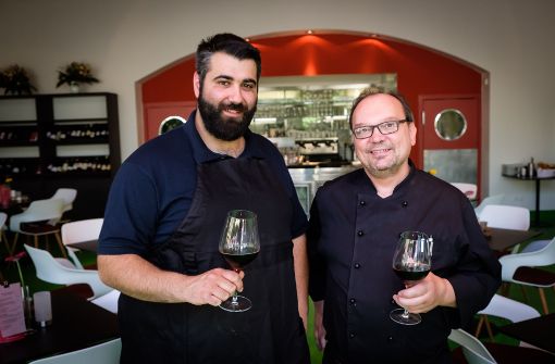Salvatore Pirone (links) und Peter Frank sind Betriebsleiter und Küchenchef sowohl für das  Tempus als auch das Fresko. Foto: Lichtgut/Achim Zweygarth