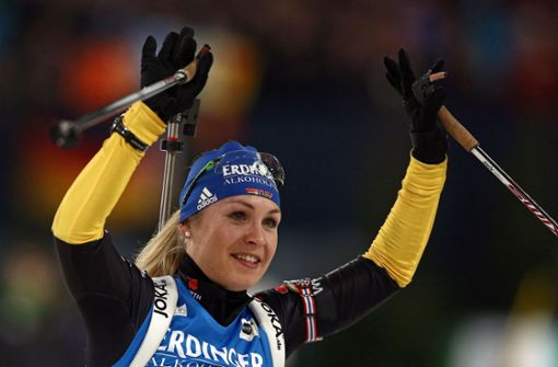 Magdalena Neuner beendete ihre Karriere im Biathlon bereits mit 25 Jahren, aber noch immer ist sie Rekordweltmeisterin. Foto: dpa/Kevin Kurek