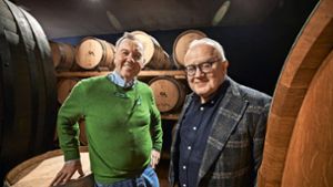 Gert Aldinger und Fritz Keller (von links): Zwei große Winzer kämpfen für den Weinbau in Württemberg und Baden. Foto: Gottfried Stoppel/Gottfried Stoppel