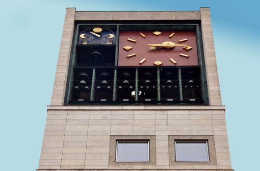 Ist mit Zeigern einfach ausdrucksstärker:   Stuttgarter Rathausuhr. Foto: LHS/LHS