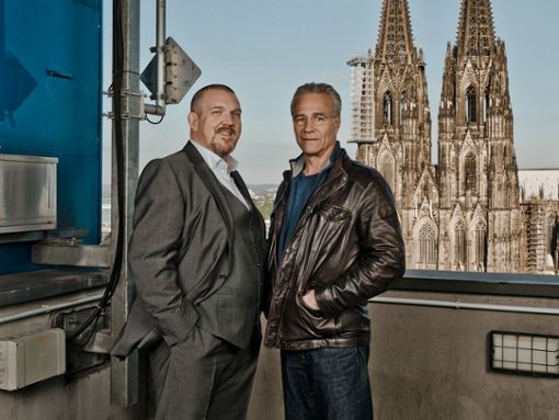Ballauf und Schenk, alias Klaus J. Behrendt (r.) und Dietmar Bär, ermitteln als Tatort-Kommissare schon seit 1997 in Köln. Foto: WDR/Markus Tedeskino