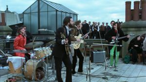 „Get Back“: Ringo Starr, Paul McCartney, John Lennon, George Harrison und Yoko Ono (von links) Foto: Apple Corps Ltd.