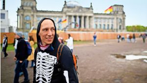 Isst seit mehr als 40 Tagen nichts mehr: der 49-jährige Wolfgang Metzeler-Kick Foto: dpa/Sebastian Gollnow