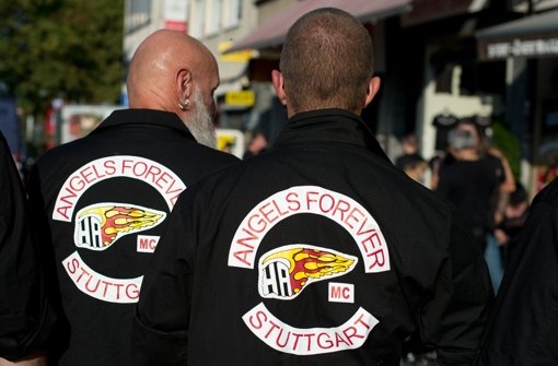 Mitglieder der Stuttgarter Hells Angels Foto: dpa