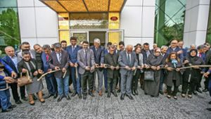 Feierlich wird die Moschee in Oberesslingen eröffnet Foto: Roberto Bulgrin