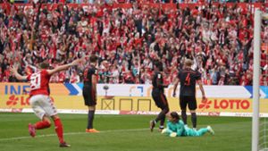 Nächster Rückschlag: Der FC Bayern unterliegt trotz einer Führung beim 1. FSV Mainz 05. Foto: dpa/Thomas Frey