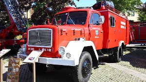 Alte Feuerwehrfahrzeuge sind am Wochenende in Winnenden zu bestaunen. Foto: Benjamin Beytekin