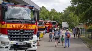 Anfang Juli hat die Feuerwehr Leonberg noch unbeschwert das 150-jährige Bestehen der Abteilung Warmbronn gefeiert. Foto: Jürgen Bach/ 