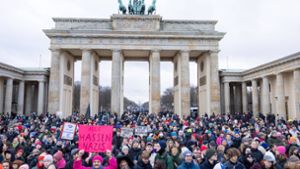 Mehrere tausend Menschen demonstrierten in Berlin gegen Rechtsextremismus. Foto: IMAGO/Achille Abboud