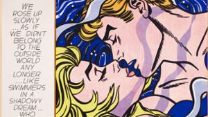 Sie haben es geschafft: Roy Lichtensteins  Gemälde „We rose up slowly“ (Ausschnitt) von 1964. Foto: (c) Estate of Roy Lichtenstein/MMK FfM