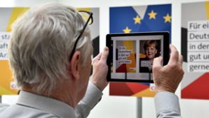 Die CDU präsentiert in Berlin ihre Wahlplakate. Da war die Welt noch in Ordnung. Foto: AFP
