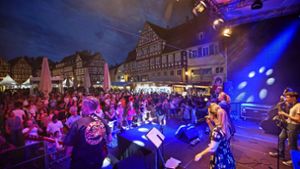 Bis zum Regen am späteren Abend war es am Samstagabend richtig voll auf den Stadtfeste in Schorndorf und Winnenden. Foto: Gottfried Stoppel