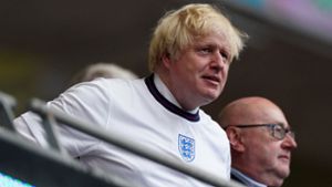 Premierminister Boris Johnson im Wembley Stadion. Foto: dpa/Mike Egerton