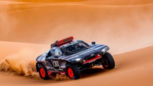 Der Audi RS Q e-tron ist das erste Auto, das mit Elektroantrieb bei der Rallye Dakar startet. Foto: Audi Motorsport