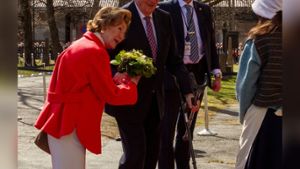 Königin Sonja und König Harald V. von Norwegen bei ihrem Auftritt in Kongsberg. Foto: NUNN SYNDICATION LIMITED 2024/ddp