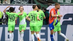 Wolfsburg holte sich im Heimspiel gegen Darmstadt die drei Punkte. Foto: Swen Pförtner/dpa