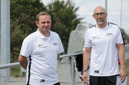 Das Fellbacher Trainerduo Jens Weinle (links) und Markus Weiß Foto: Patricia Sigerist