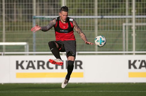 Daniel Ginczek durfte beim RB Leipzig nicht für den VfB Stuttgart ran. Foto: Pressefoto Baumann