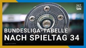 Bundesliga-Tabelle nach 34. Spieltag der Saison 2023/2024