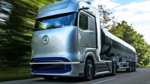 Unterwegs in die Zukunft: Für die Entwicklung und Fertigung von 100 Brennstoffzellen-LKW  sollen 403 Millionen Euro an Daimler fließen. Foto: Daimler AG