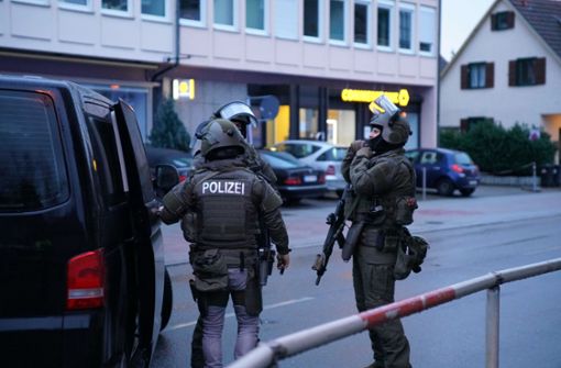 Am  13. Februar war die Polizei mit einem Großaufgebot in Plochingen präsent. Foto: SDMG/ Kohls
