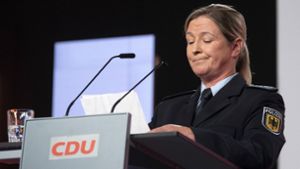 Claudia Pechstein trat bei einer CDU-Veranstaltung auf. Foto: IMAGO