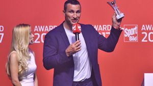 Der frühere Boxweltmeister Wladimir Klitschko wurde am Montagabend in Hamburg mit dem „Sport Bild“-Award ausgezeichnet. Foto: Getty Images Europe