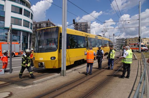 Die Fahrerin eines E-Scooters wurde bei einem Unfall mit der Stadtbahn leicht verletzt. Foto: 7aktuell.de/Andreas Werner/7aktuell.de | Andreas Werner