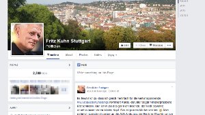 Fritz Kuhn nimmt auf seiner Facebook-Seite zur Ice Bucket Challenge Stellung. Foto: Screenshot SIR