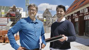 Moderne Technik und historische Gebäude: Christoph Knepel (links) und Matthias Binninger Foto: Horst Haas