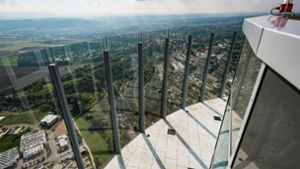 Der Blick von der Aussichtsplattform in 232 Metern Höhe ist einzigartig. Foto: thyssenkrupp Steel Europe