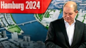 Enttäuscht: Hamburgs Bürgermeister Olaf Scholz nach dem Aus für die Olympischen Spiele in der Hansestadt Foto: dpa
